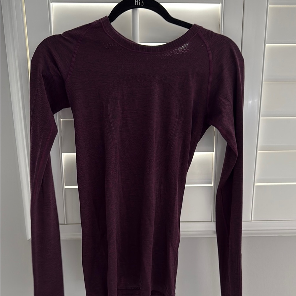 Lululemon long sleeve shirt. Dark magenta